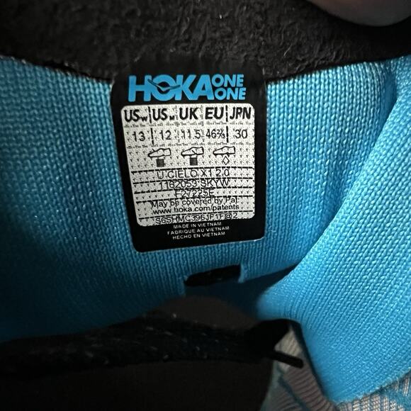 Hoka One One Cielo X1 2.0 Men's 12 Blue Carbon Plate Racing Running Shoes - Picture 4 of 16